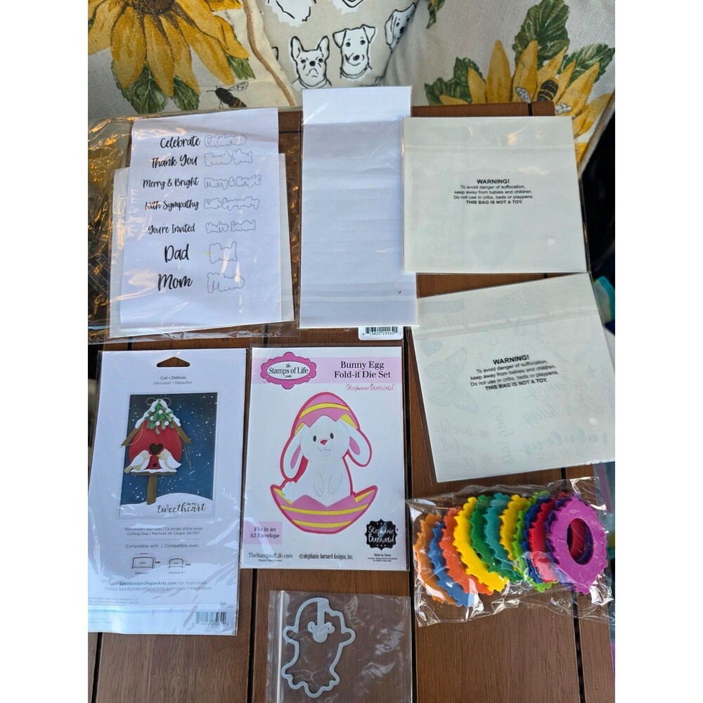 Mega Cardmaking Supply Lot Spellbinders Stamps of Life Dies Tape Resin Frames - Picture 2 of 2